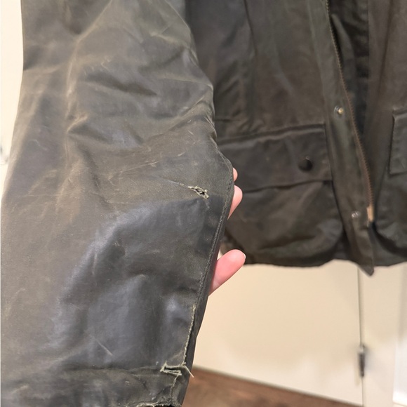 Barbour Bedale Men's Archive Olive Waxed Field Jacket with inner Vest - Picture 3 of 7